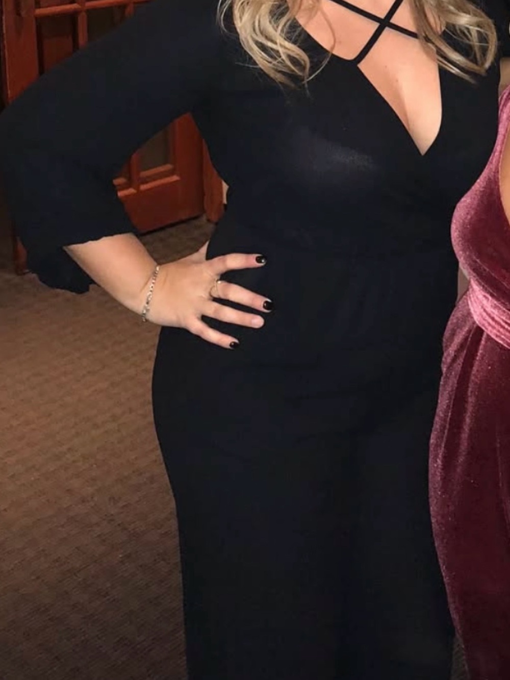 Black V-Neck Jumpsuit